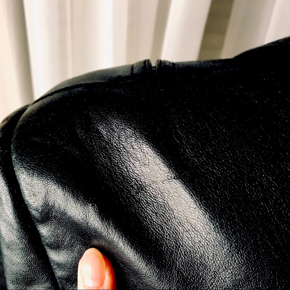 Jones Wear Sport lined soft leather bikercore baddie aesthetic jacket black M - Picture 7 of 11